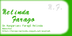 melinda farago business card